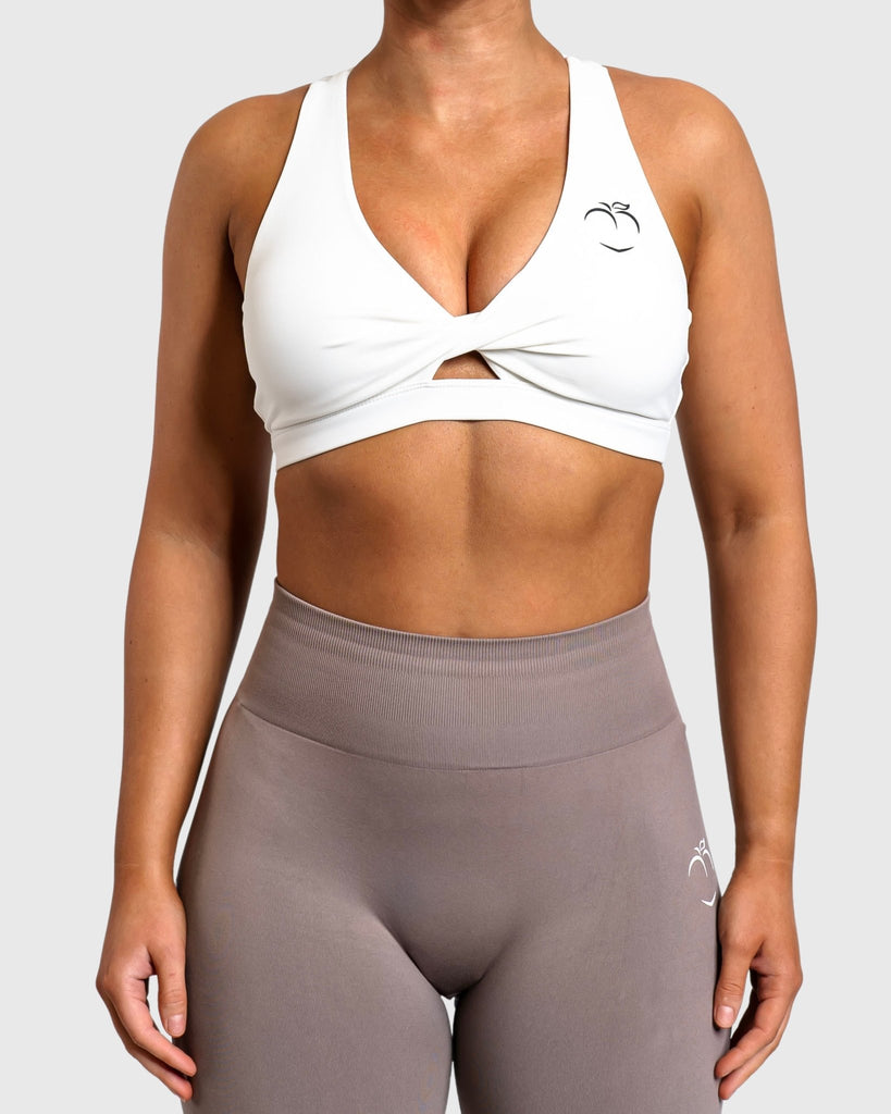 White Bow Sports - bra - Peach Tights - Sports - Bra