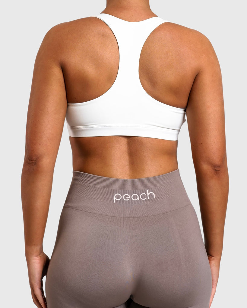 White Bow Sports - bra - Peach Tights - Sports - Bra