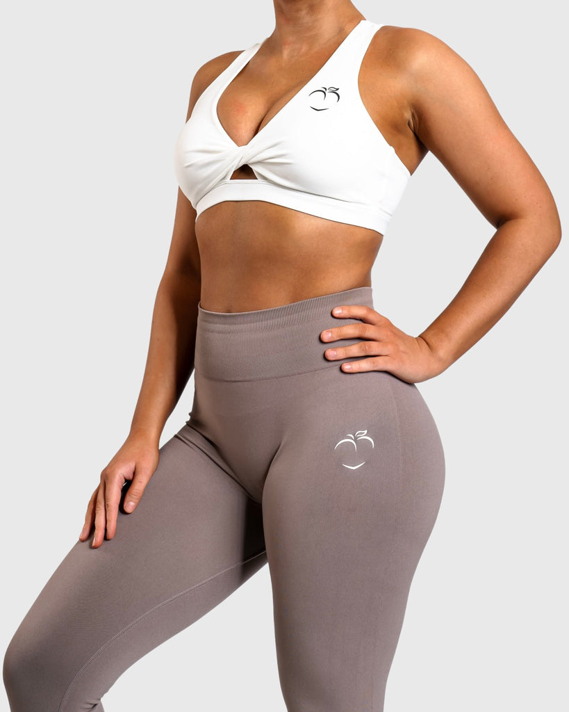 White Bow Sports - bra - Peach Tights - Sports - Bra