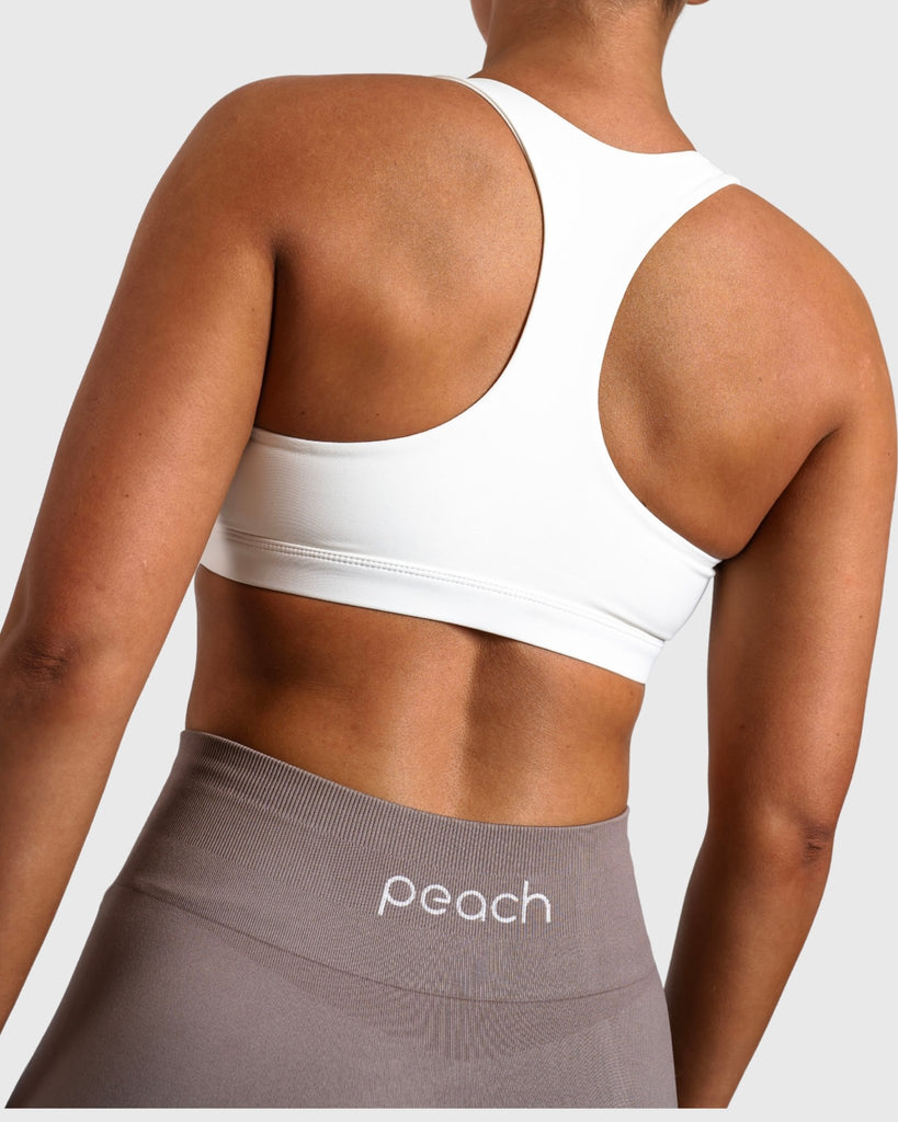 White Bow Sports - bra - Peach Tights - Sports - Bra