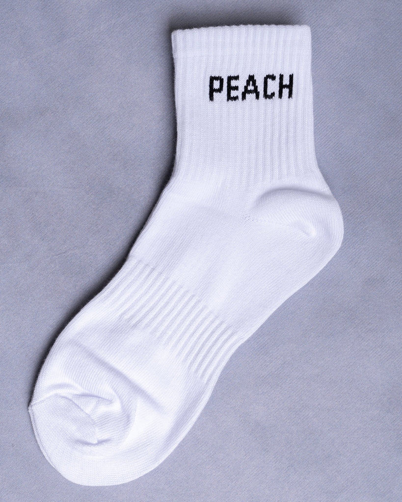 White Training Half Socks - Peach Tights - Socks