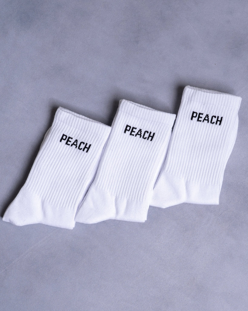 White Training Socks - Peach Tights - Socks