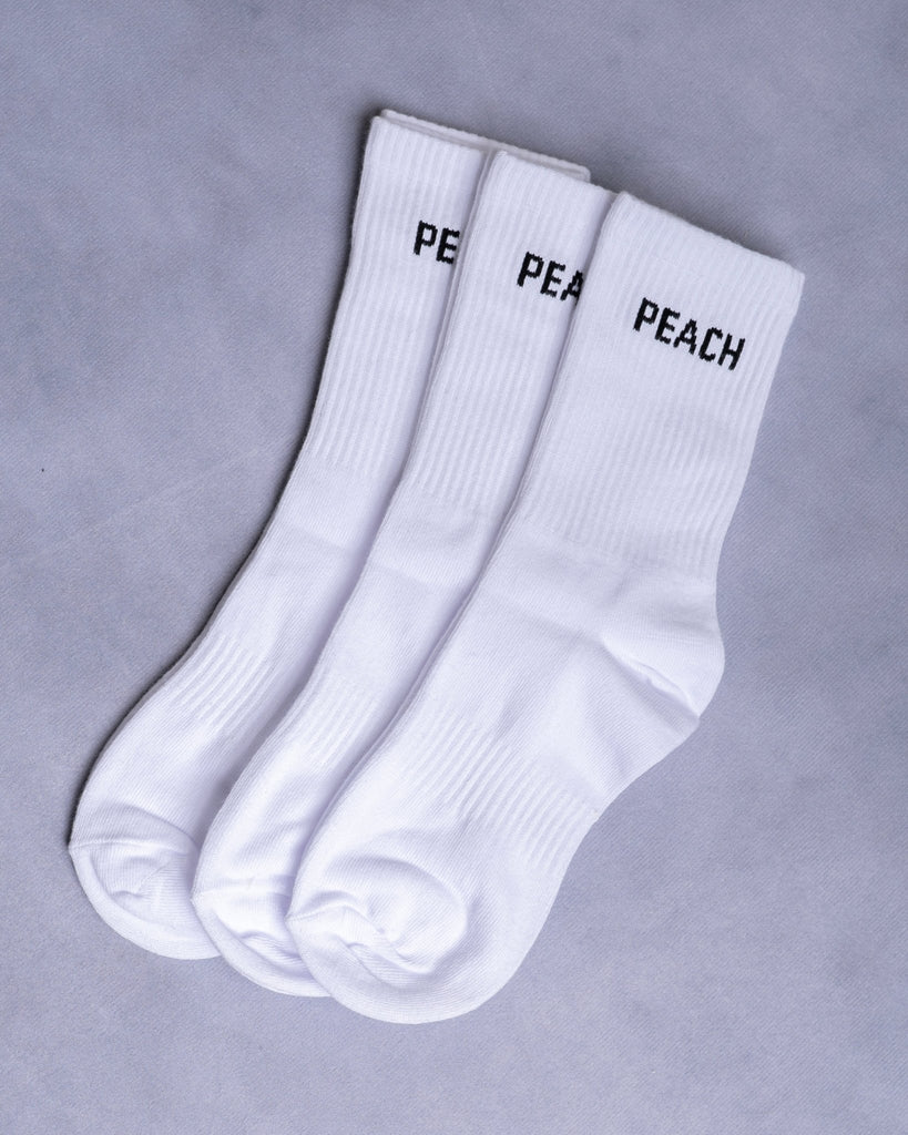 White Training Socks - Peach Tights - Socks