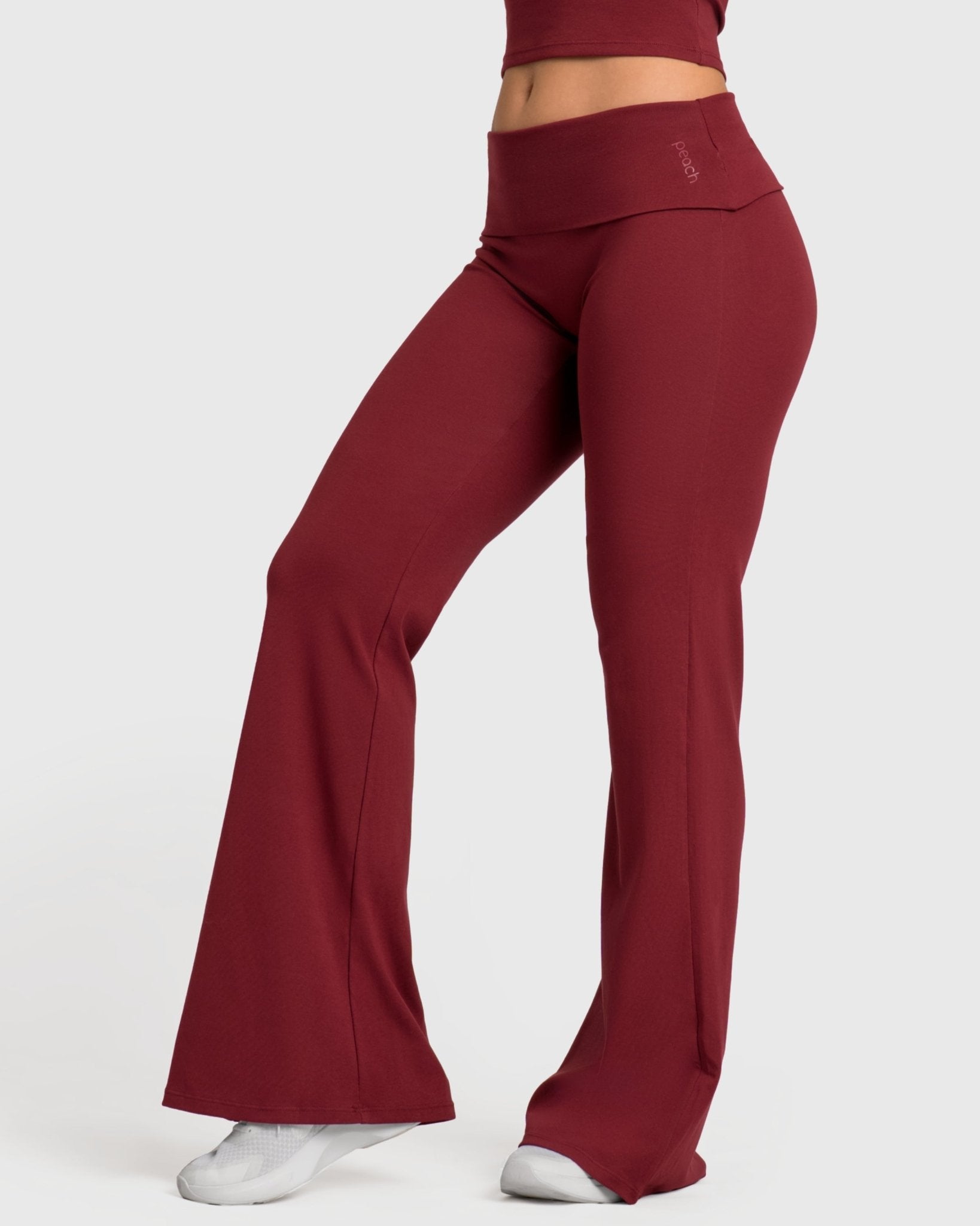 Wine Red Flow Yoga Pants - Peach Tights - Tights