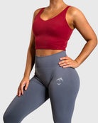 Wine Red Lush Topp - Peach Tights - Sports - Bra