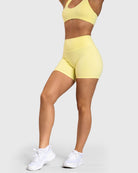 Yellow Velocity Shorts - Peach Tights - Shorts