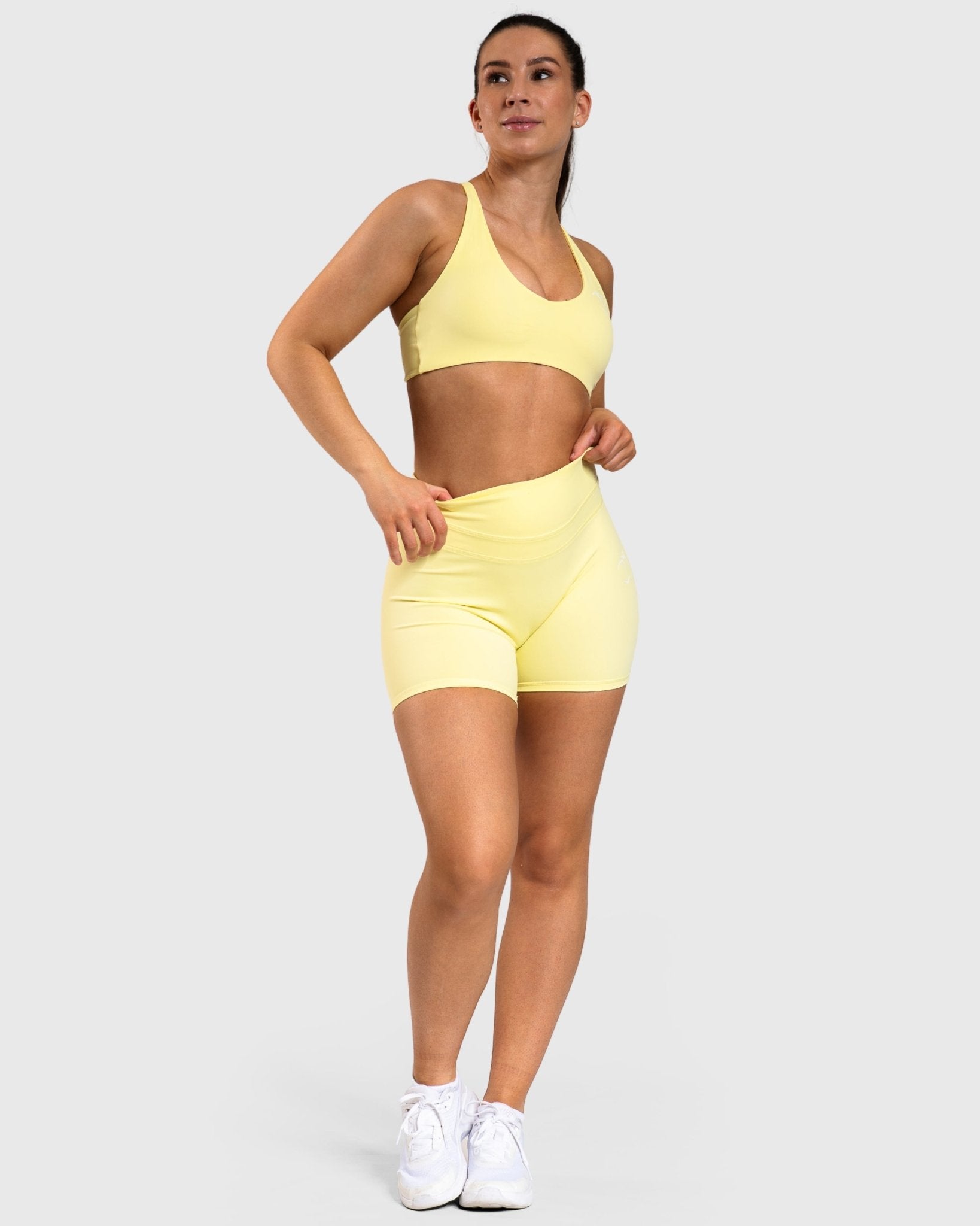 Yellow Velocity Sports - bra - Peach Tights - Sports - Bra