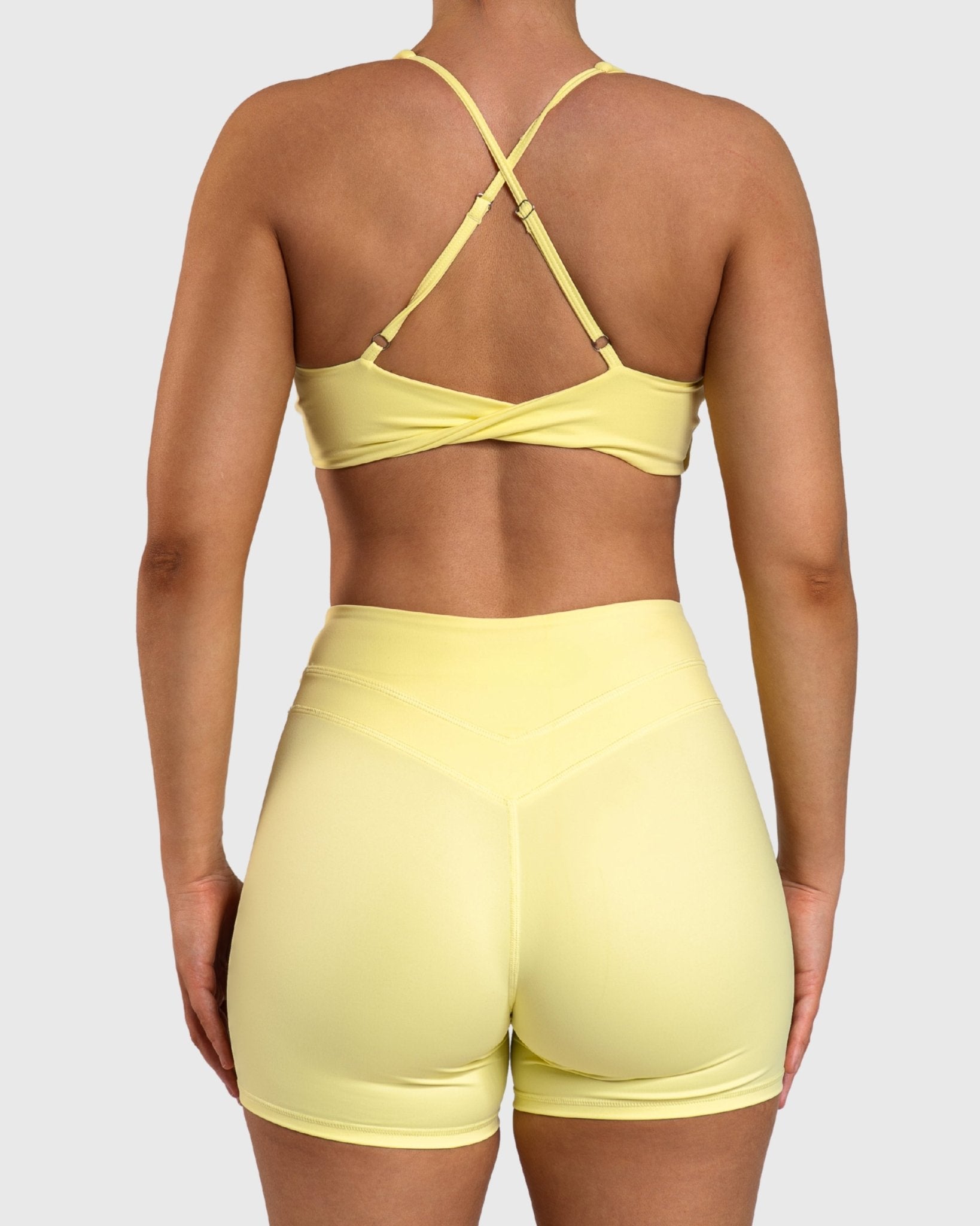 Yellow Velocity Sports - bra - Peach Tights - Sports - Bra