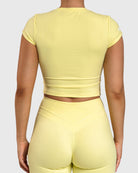 Yellow Velocity T-shirt - Peach Tights - T-shirt