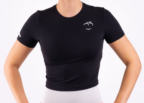 Black Dry-fit Cropped T-Shirt