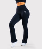 Black Flared Yoga - Peach Tights -