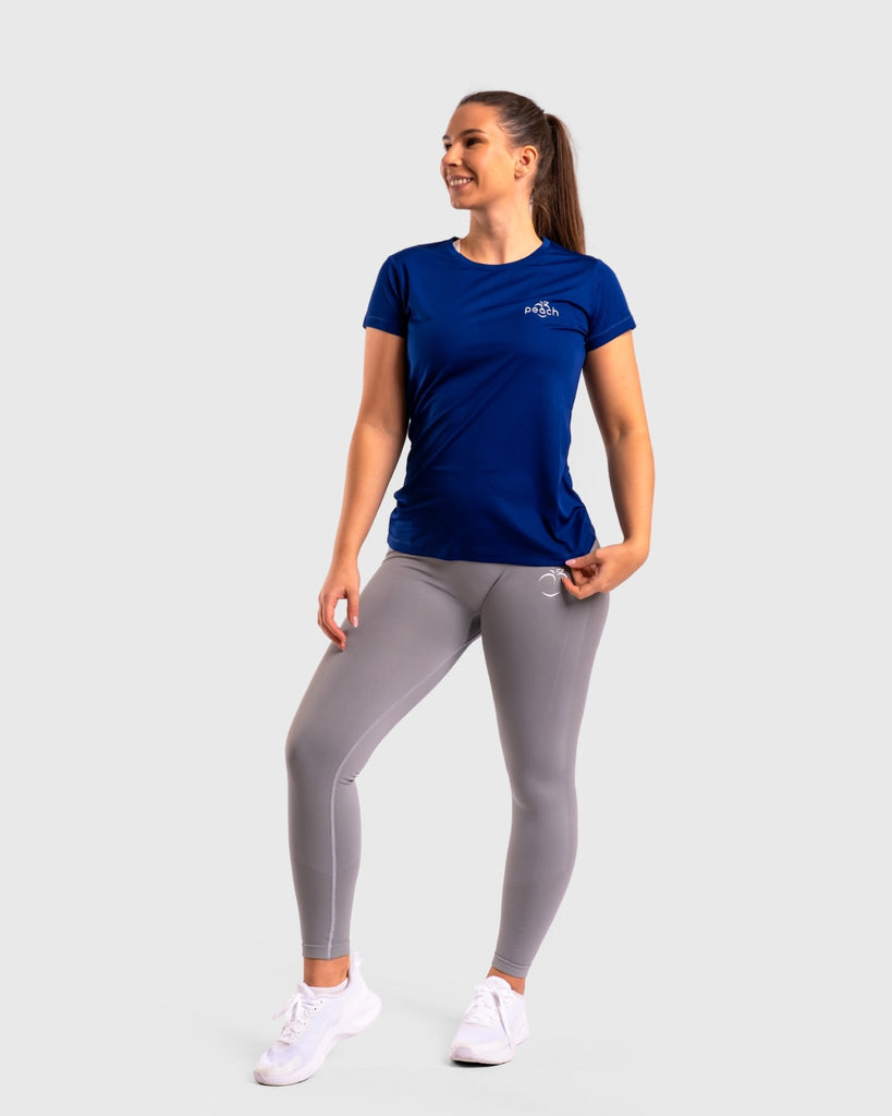 Blue Basic Training T-Shirt - Peach Tights -