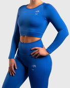 Blue Lux Seamless Long Sleeve - Peach Tights - Long sleeve