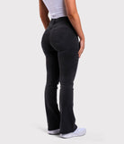 Dark Grey Flared Jeans - Peach Tights -