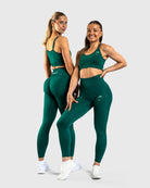 Forest Green Lux Seamless Long Sleeve - Peach Tights - Long sleeve