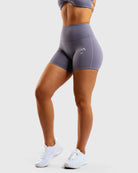 Grey Twist Shorts - Peach Tights -