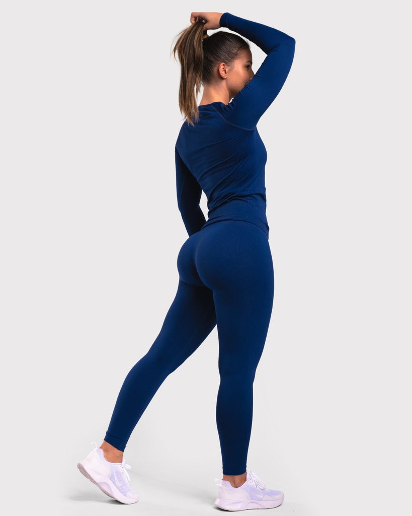 Navy Blue Classic Deluxe Long Sleeve - Peach Tights -