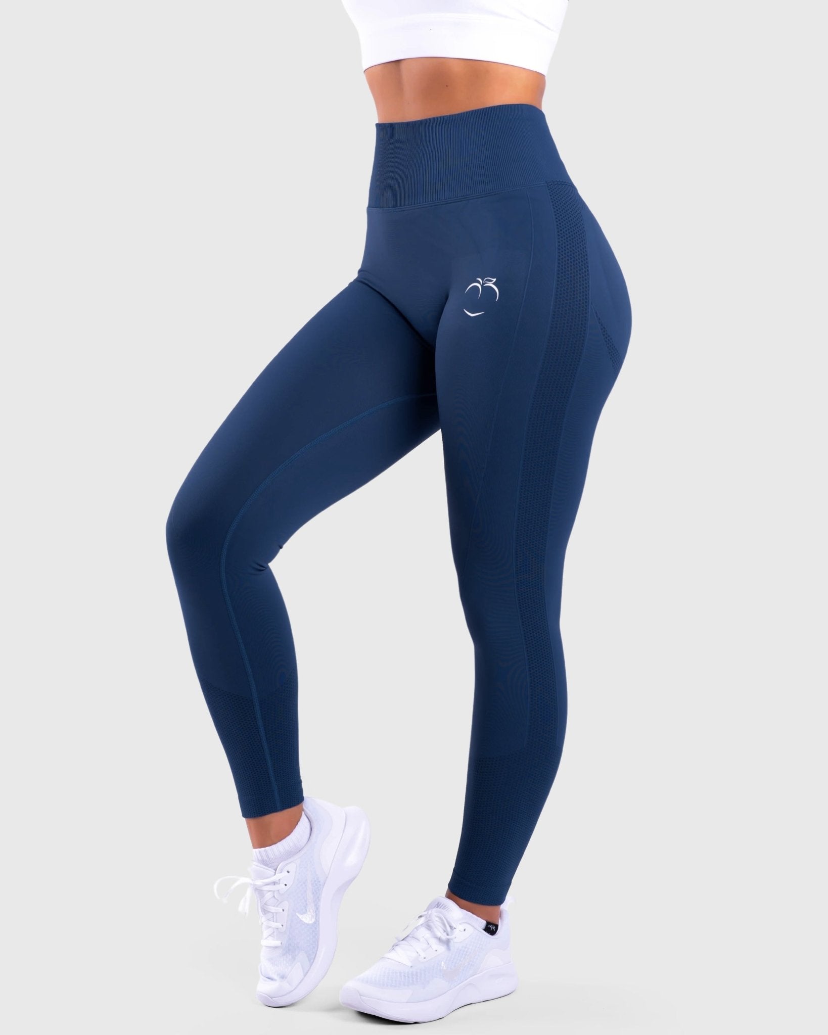 Navy Blue Lux Seamless - Peach Tights - Tights