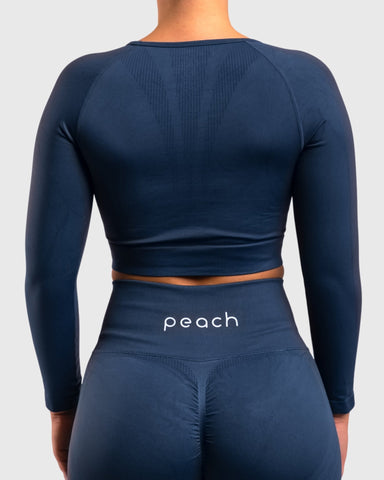 Navy Blue Lux Seamless Long Sleeve