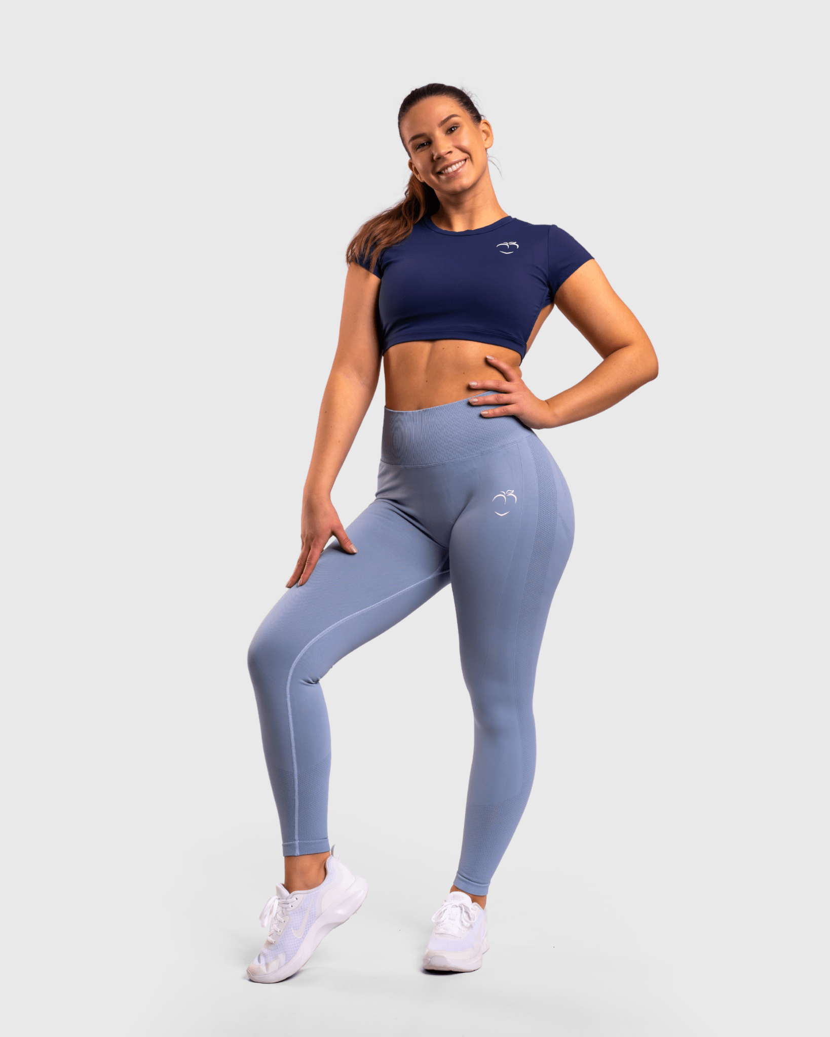 Navy Blue Zenith T-shirt - Peach Tights - T-shirt