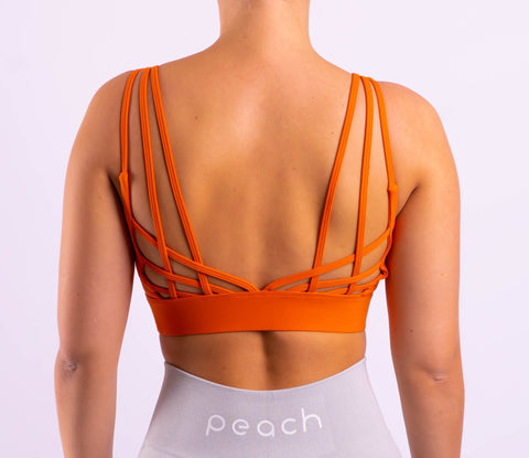 Orange Kinetic Sports-Bra