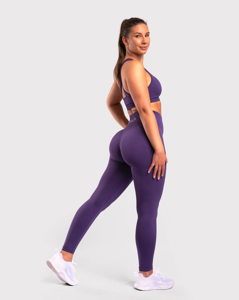 Purple Classic Deluxe Sports-bra - Peach Tights -