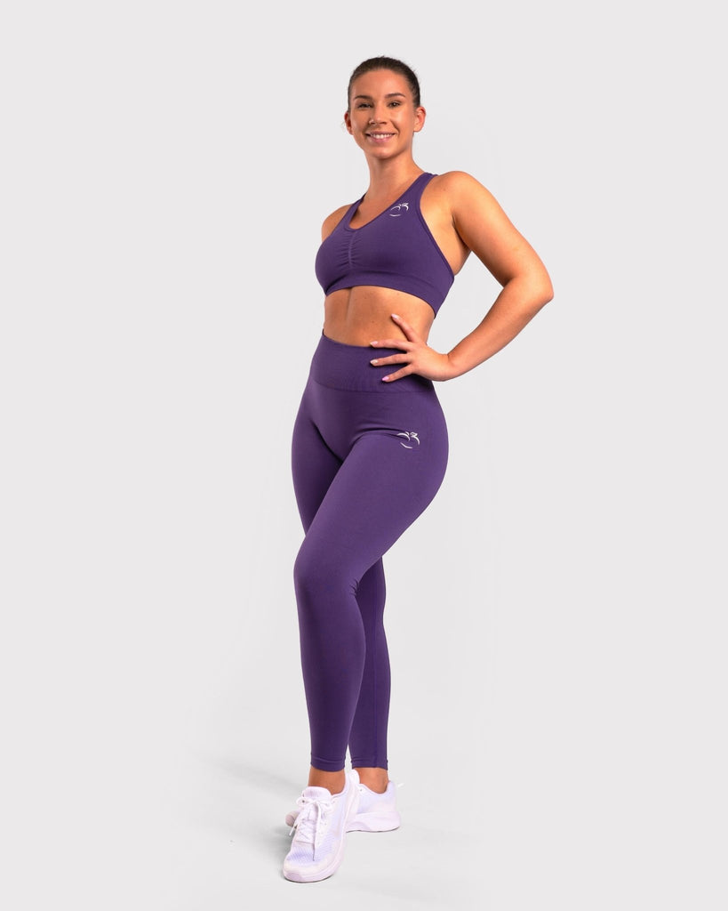 Purple Classic Deluxe Sports-bra - Peach Tights -